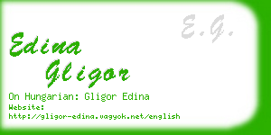 edina gligor business card